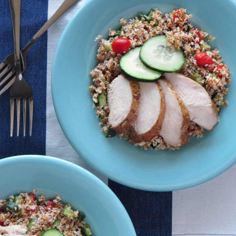 Tabbouleh with Marinated Chicken Breast